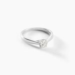 Bague Solitaire Vicoeuria Or Blanc Diamant Synth&eacute;tique - Parures de mariage Femme | Marc Orian