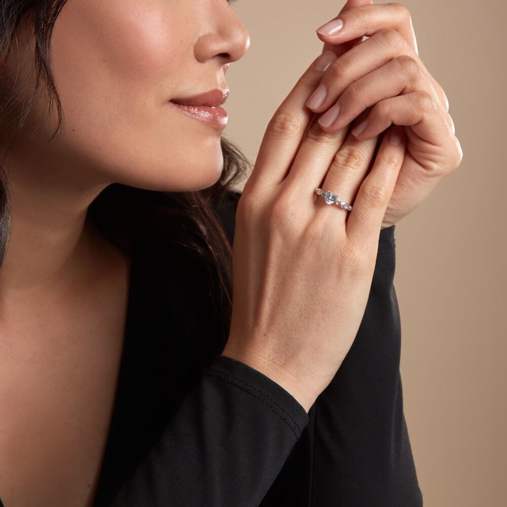 Bague Solitaire Sagan Argent Blanc Oxyde De Zirconium - Solitaires Femme | Marc Orian