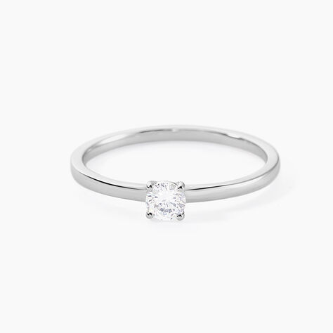 Bague Solitaire Stella Argent Blanc Oxyde De Zirconium - Bijoux fantaisie Femme | Marc Orian