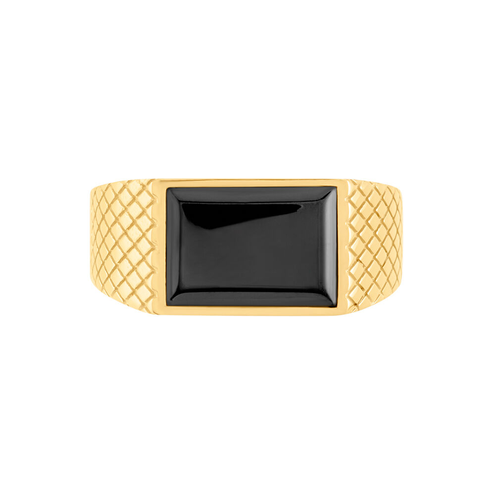 Chevalière Phebus Him Acier Jaune - Chevalières Homme | Marc Orian