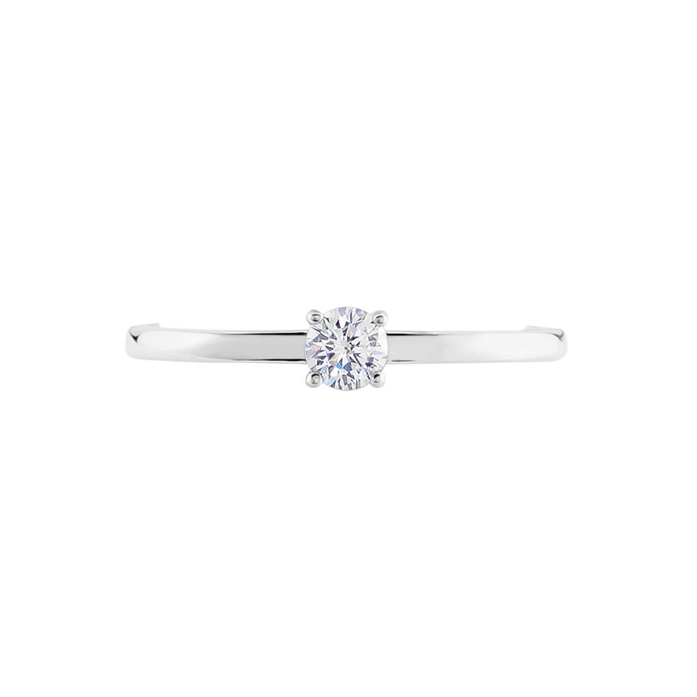 Bague Solitaire Stella Argent Blanc Oxyde De Zirconium - Solitaires Femme | Marc Orian