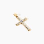 Pendentif Benny Croix Ciselee Or Bicolore - Pendentifs Femme | Marc Orian