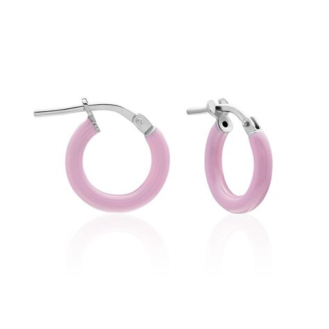 Créoles Argent Blanc Sadia - Créoles Femme | Marc Orian