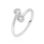 Bague Ajustable Mechte 1 Argent Blanc Oxyde De Zirconium - Bijoux fantaisie Femme | Marc Orian