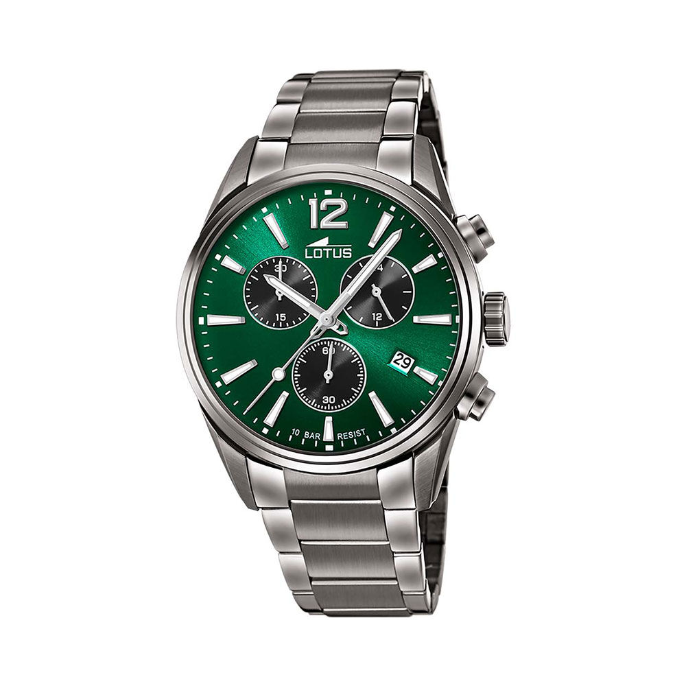 Montre Lotus Chrono Vert - Montres étanches Homme | Marc Orian
