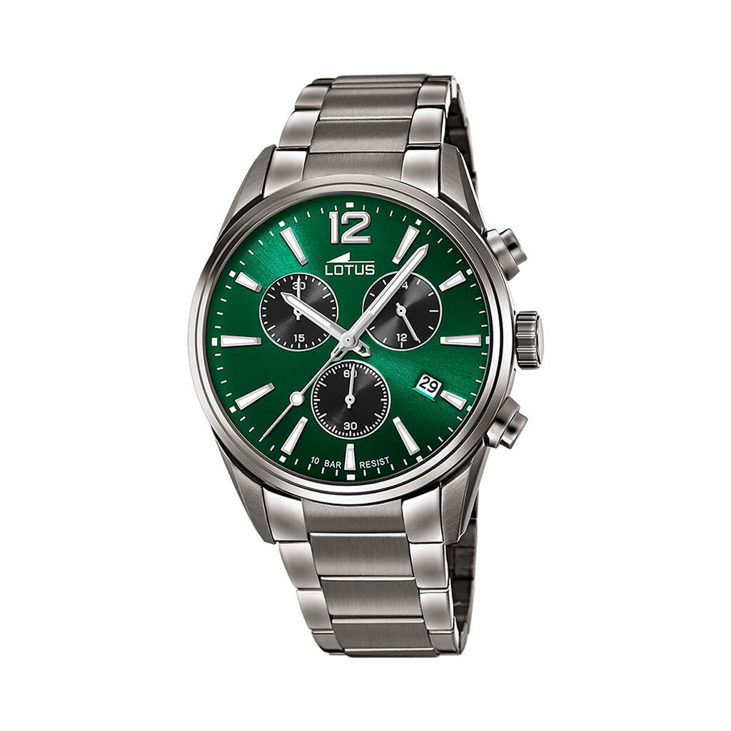Montre Lotus Chrono Vert - Montres étanches Homme | Marc Orian