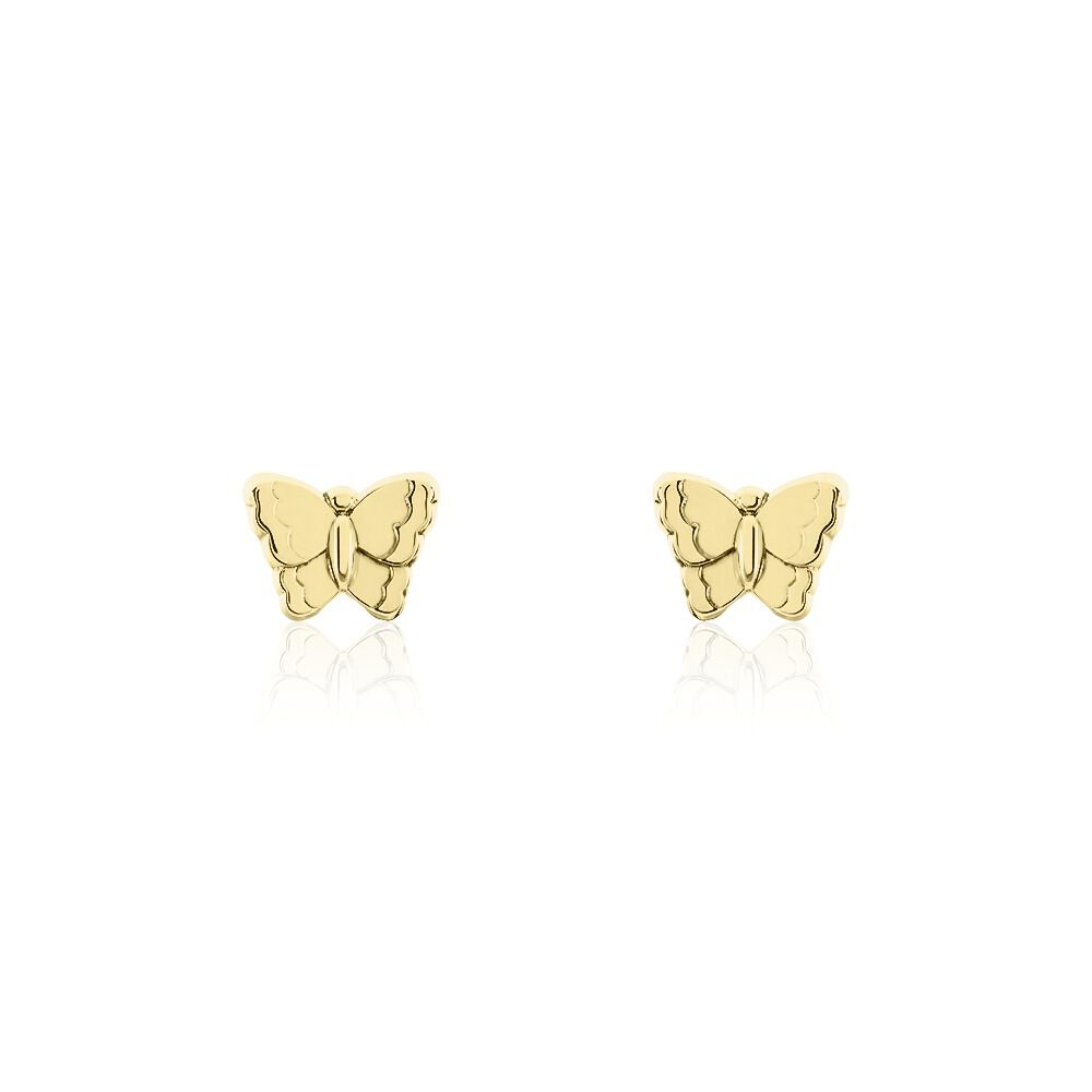 Boucles D'oreilles Puces Bartholomée Papillon Or Jaune - Puces Femme | Marc Orian