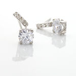 Boucles D'oreilles Pendantes Paciane Or Blanc Oxyde De Zirconium - Pendantes Femme | Marc Orian