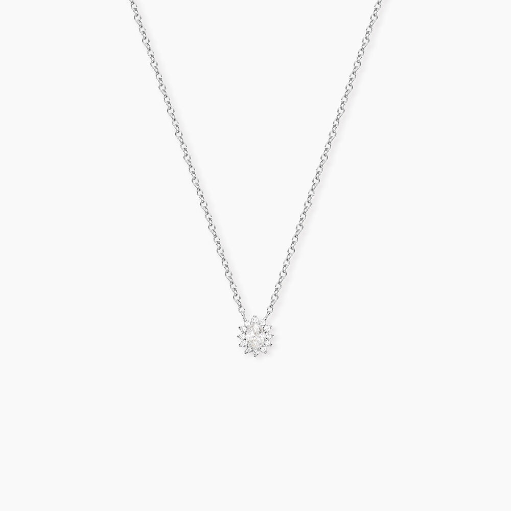 Collier Oliviane Argent Blanc Oxyde De Zirconium - Colliers avec pierres Femme | Marc Orian