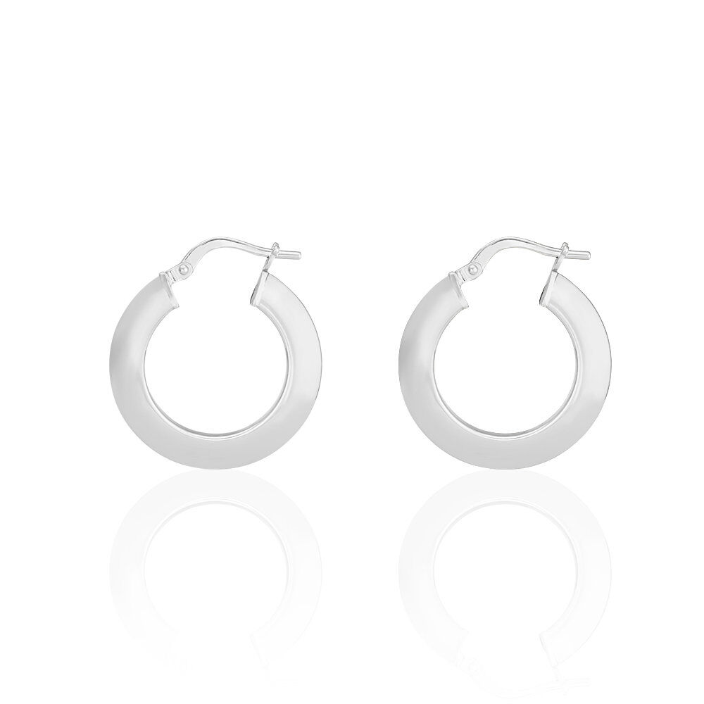 Créoles Argent Blanc Mila - Créoles Femme | Marc Orian