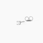 Boucles D'Oreilles Puces One Or Blanc Diamants - Boucles d'oreilles mariage Femme | Marc Orian