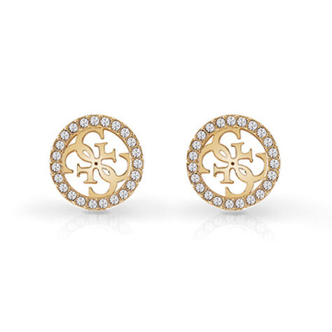 Boucles D'Oreilles Puces Guess Studs Party Acier Jaune Oxyde De Zirconium - Puces Femme | Marc Orian