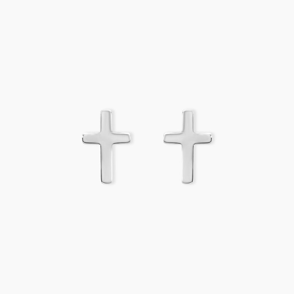 Boucles D'oreilles Puces Ashana Argent Blanc - Puces Femme | Marc Orian