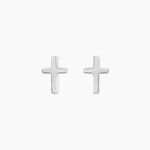 Boucles D'oreilles Puces Ashana Argent Blanc - Puces Femme | Marc Orian