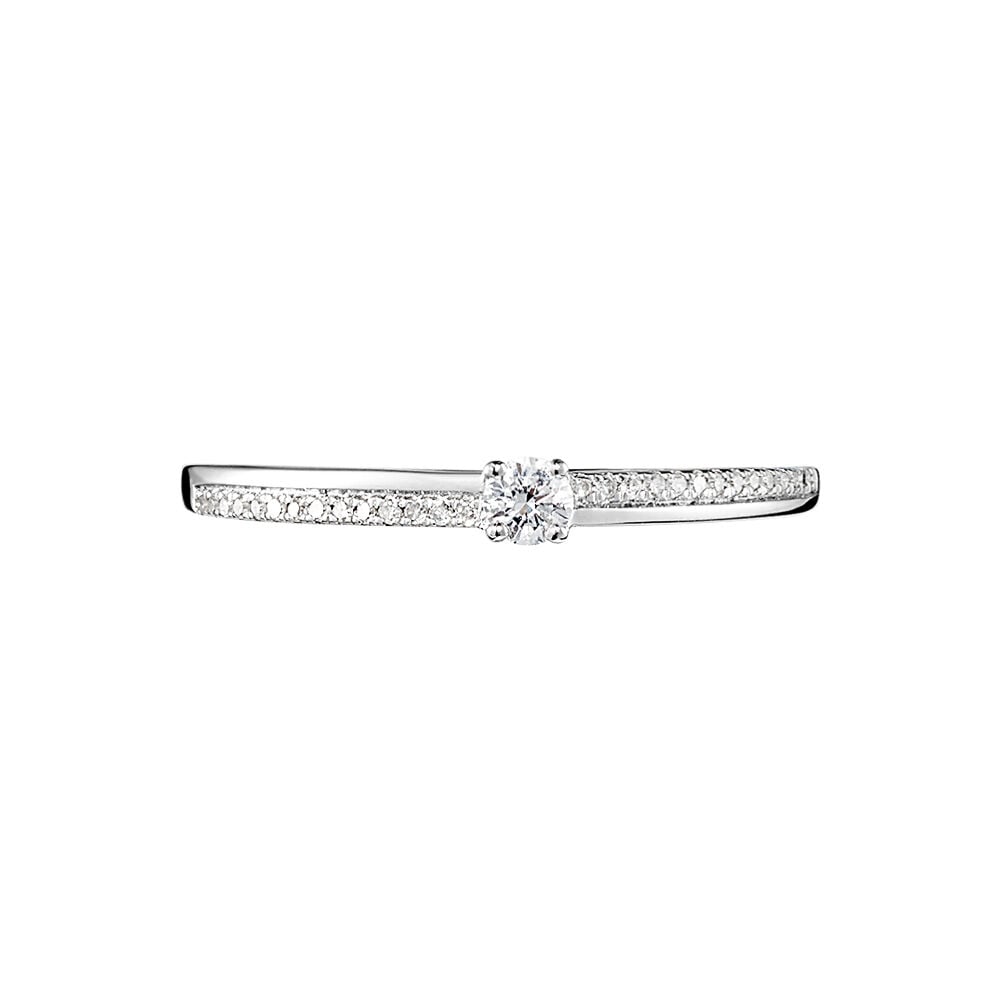 Bague Solitaire Alexandra Or Blanc Diamant - Solitaires Femme | Marc Orian
