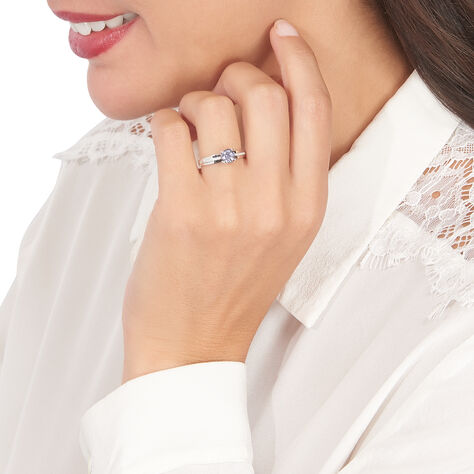 Bague Kate Or Blanc Iolite Et Oxyde De Zirconium - Bagues Femme | Marc Orian