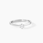 Bague Solitaire Athena Or Blanc Diamant - Parures de mariage Femme | Marc Orian
