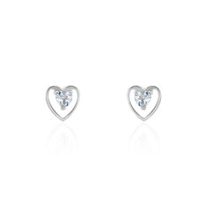 Boucles D'oreilles Puces Luann Or Blanc Topaze - Clous d'oreilles Femme | Marc Orian