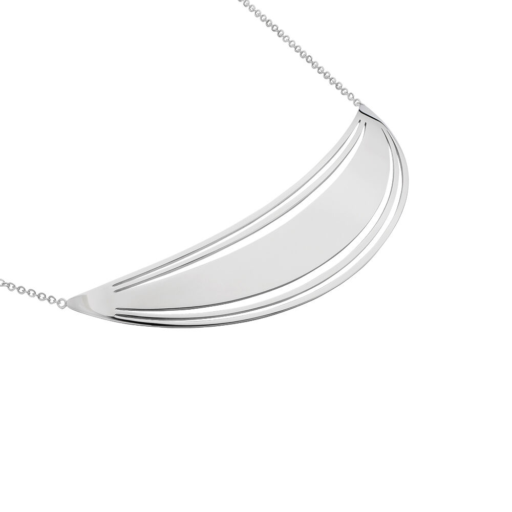 Collier Plastron Tamara Acier Blanc - Colliers fantaisie Femme | Marc Orian