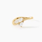 Bague Meyrem Argent Dor&eacute; A L'Or 750/1000 Oxyde De Zirconium - Bagues avec pierre Femme | Marc Orian