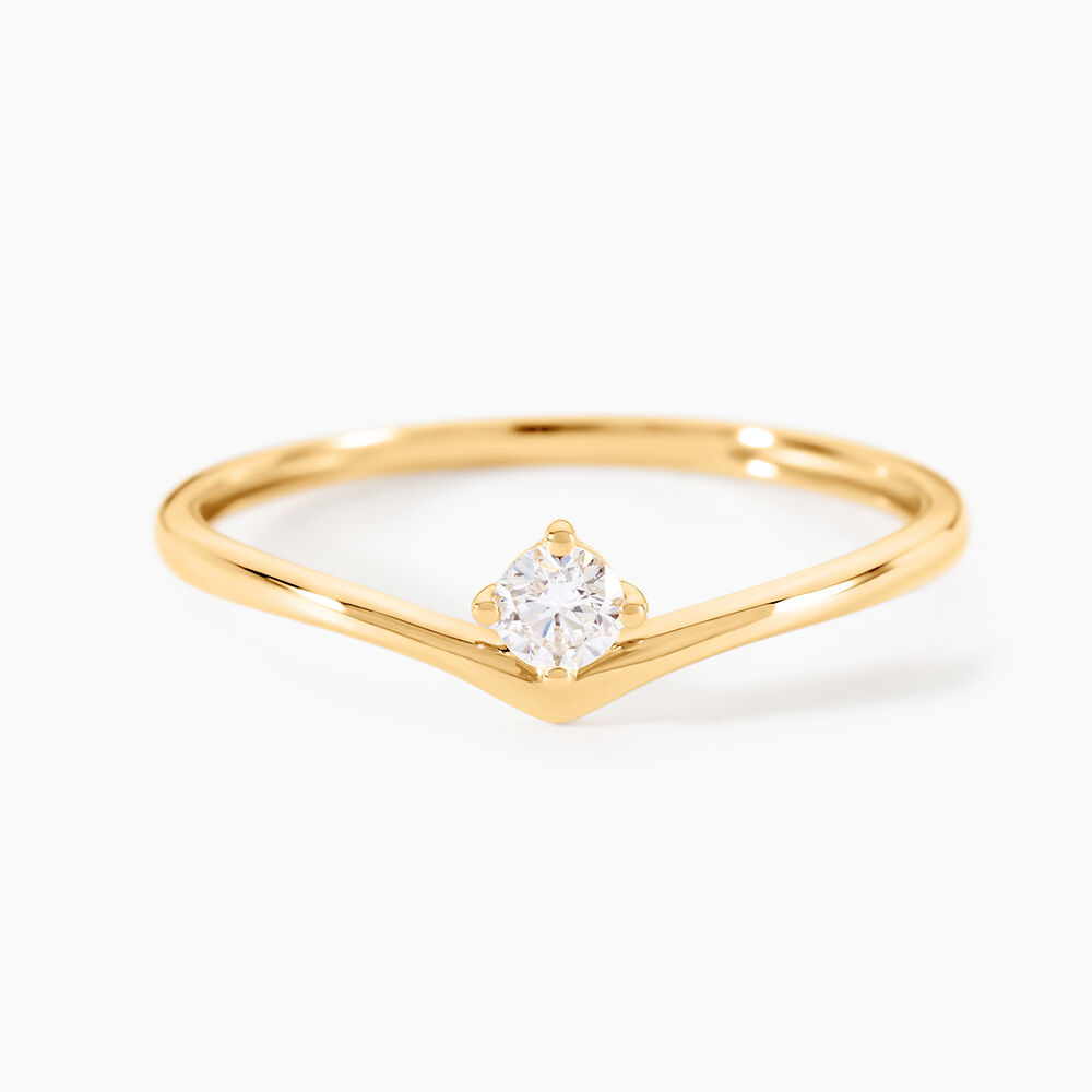 Bague Laocadia Or Jaune Diamant Synthétique - Solitaires Femme | Marc Orian