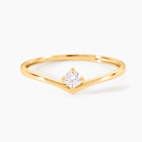 Bague Laocadia Or Jaune Diamant Synthétique - Solitaires Femme | Marc Orian