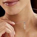 Collier Angelika Argent Blanc Pierre De Synthese - Colliers avec pierres Femme | Marc Orian