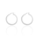 Cr&eacute;oles Argent Blanc Mila - Cr&eacute;oles Femme | Marc Orian