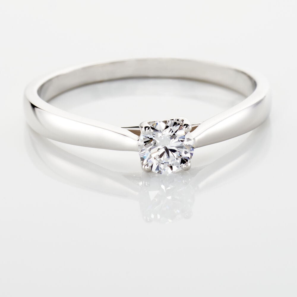 Bague Solitaire Vicoeuria Or Blanc Diamant Synthétique - Solitaires Femme | Marc Orian