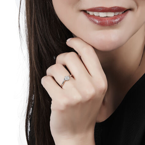 Bague Solitaire Soultana Or Blanc Diamant - Bagues Solitaire Femme | Marc Orian