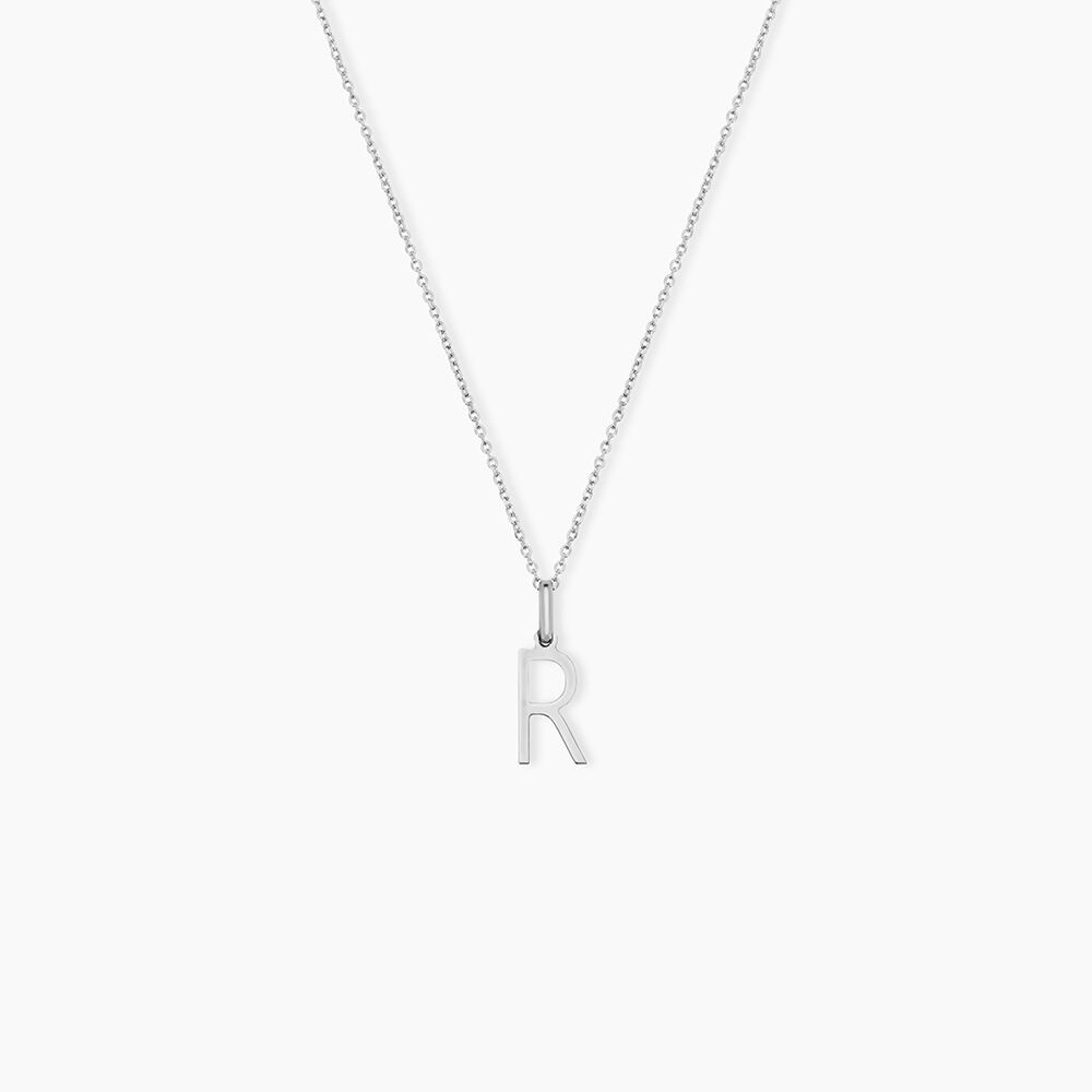 Pendentif Ionia Lettre Or Blanc - Pendentifs Famille | Marc Orian