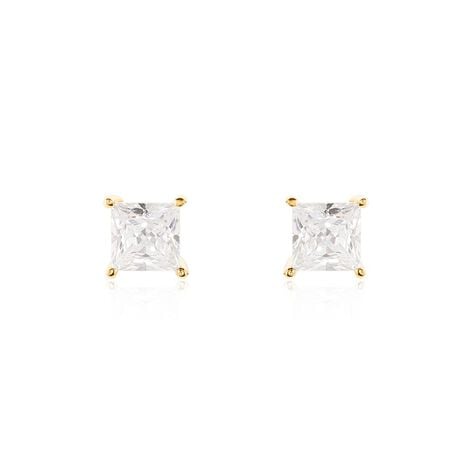 Boucle D'oreille Puce Unitaire Sofiane Plaqué Or Jaune Oxyde Zirconium - Puces Homme | Marc Orian