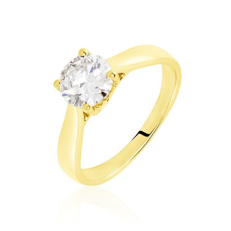 Bague Solitaire Vicoeuria Or Jaune Diamant Synthétique - Bagues Solitaire Femme | Marc Orian