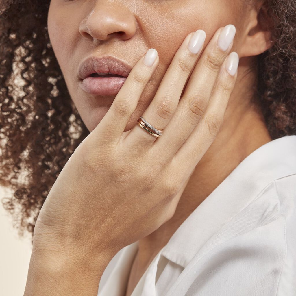 Bague Layan Or Tricolore Diamant - Bagues Femme | Marc Orian