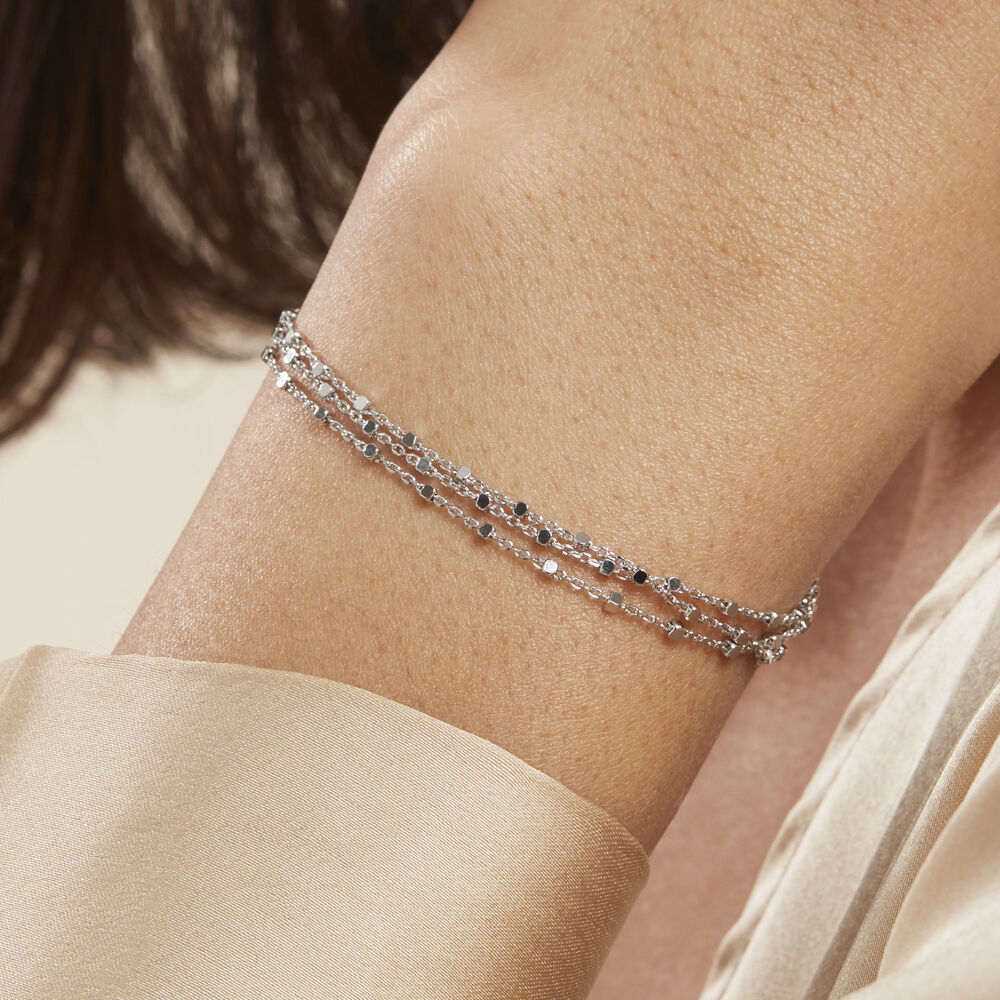 Bracelet Marie-armelle Argent Blanc - Bracelets chaînes Femme | Marc Orian
