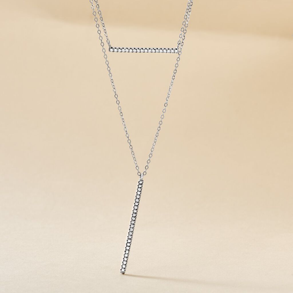 Collier Sharmaine Argent Blanc Oxyde De Zirconium - Colliers Femme | Marc Orian