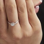 Bague Or Blanc Peony Oxyde De Zirconium - Solitaires Femme | Marc Orian