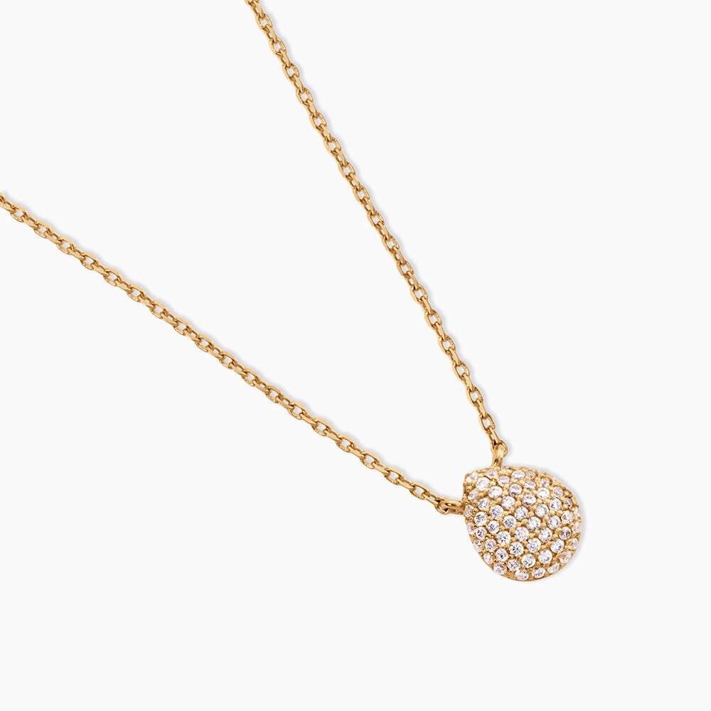 Collier Shiny Et Bold Plaqu&eacute; Or Jaune Oxyde De Zirconium - Colliers avec pierres Femme | Marc Orian