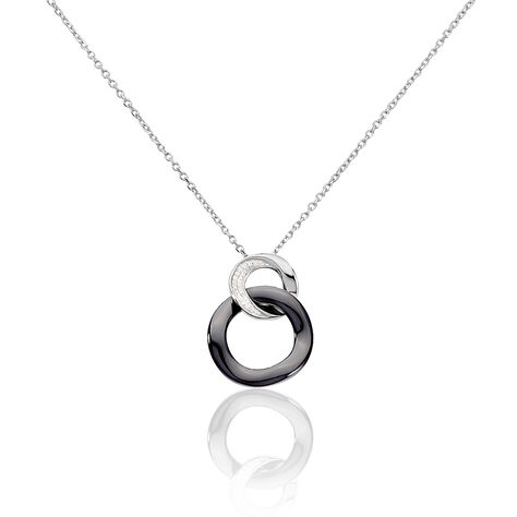 Collier Lola Cera Argent Blanc Céramique Et Oxyde De Zirconium - Colliers avec pierres Femme | Marc Orian