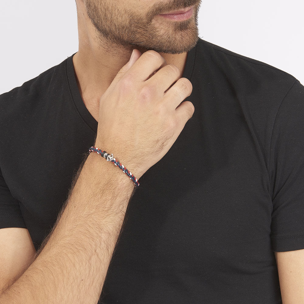 Bracelet Axel Acier Blanc - Bracelets Tressés Homme | Marc Orian