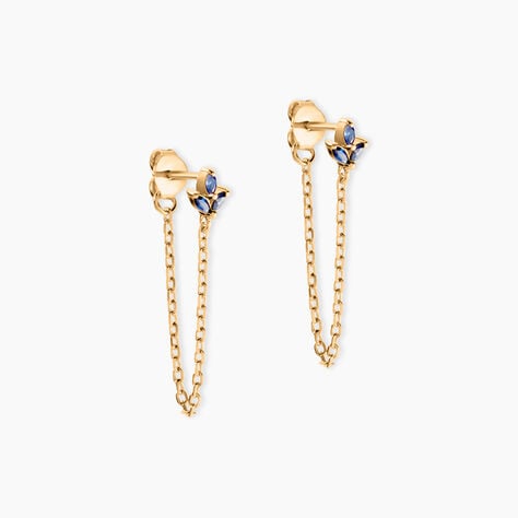 Boucles D'oreilles Pendantes Erma Plaqu&eacute; Or Dor&eacute; Oxyde De Zirconium - Pendantes Femme | Marc Orian