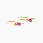 Boucles D'Oreilles Puces Onora Or Jaune Rubis - Puces Femme | Marc Orian