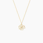 Collier Floraison Dor&eacute;e Or Jaune Oxyde De Zirconium - Colliers avec pierres Femme | Marc Orian