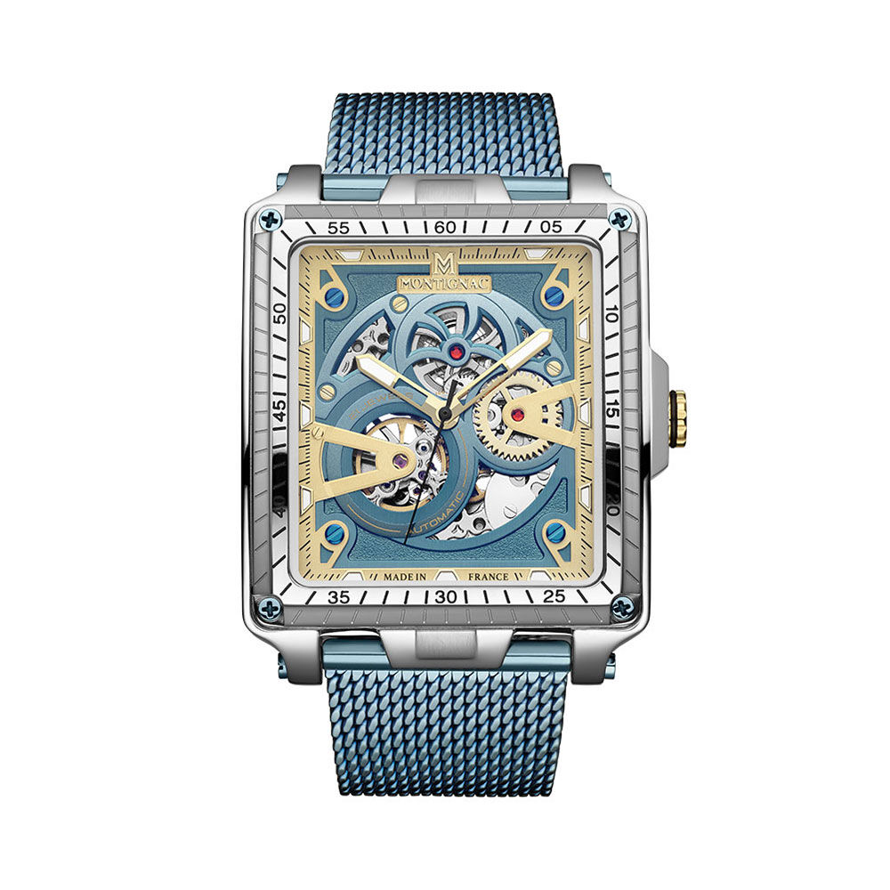 Montre Montignac Square Bleu - Montres &eacute;tanches Homme | Marc Orian