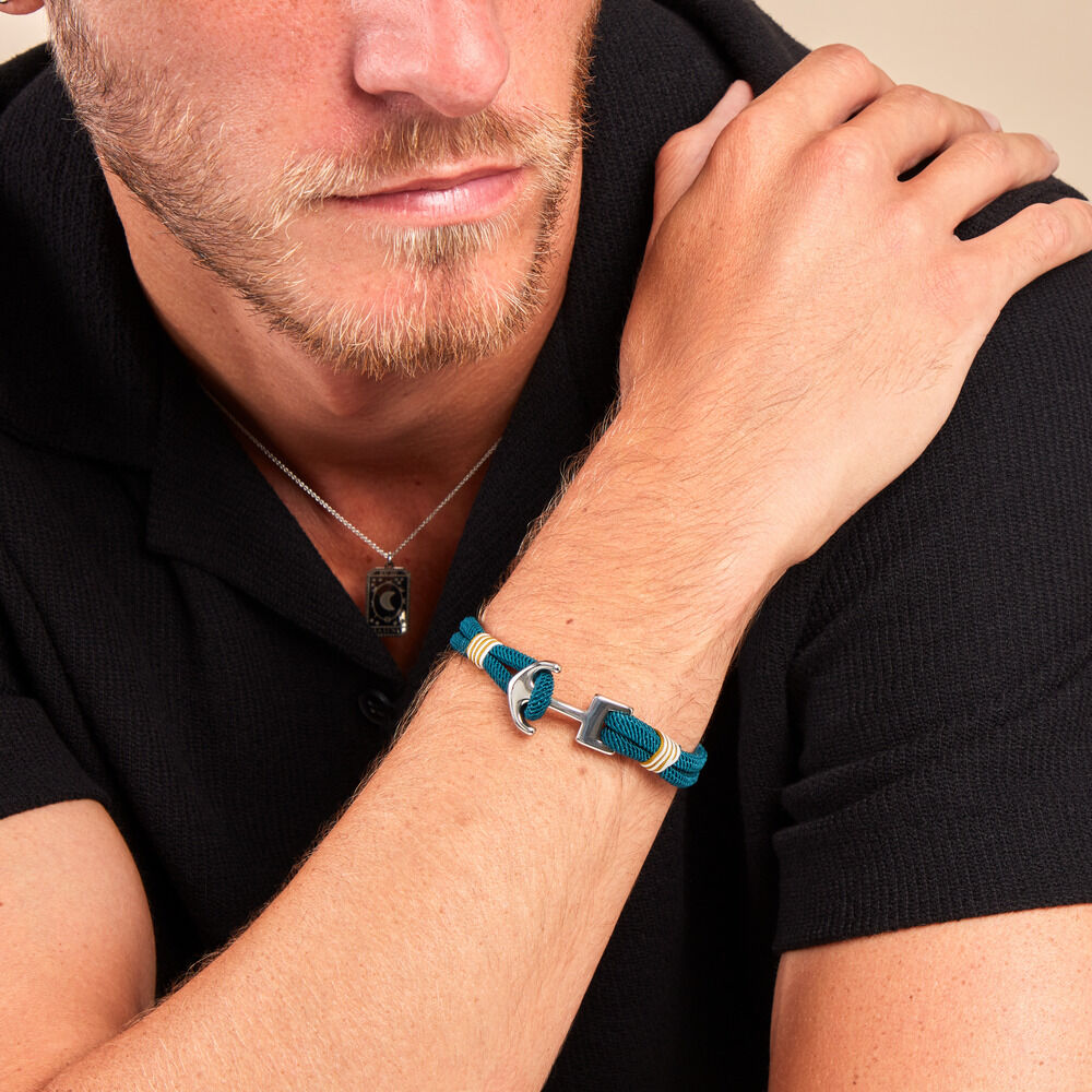 Bracelet Malo Acier Blanc - Bracelets cordons Homme | Marc Orian