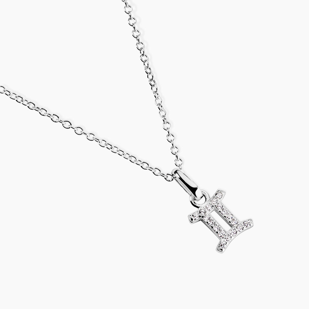 Collier Astra Argent Blanc Oxyde De Zirconium - Colliers avec pierres Femme | Marc Orian