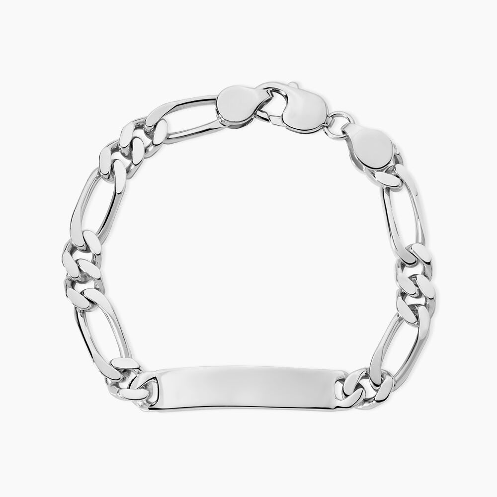 Bracelet Identit&eacute; Argent Blanc Vila - Gourmettes Homme | Marc Orian