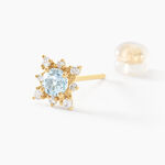 Boucles D'oreilles Puces Astrithr Or Jaune Topaze Oxyde De Zirconium - Puces Femme | Marc Orian