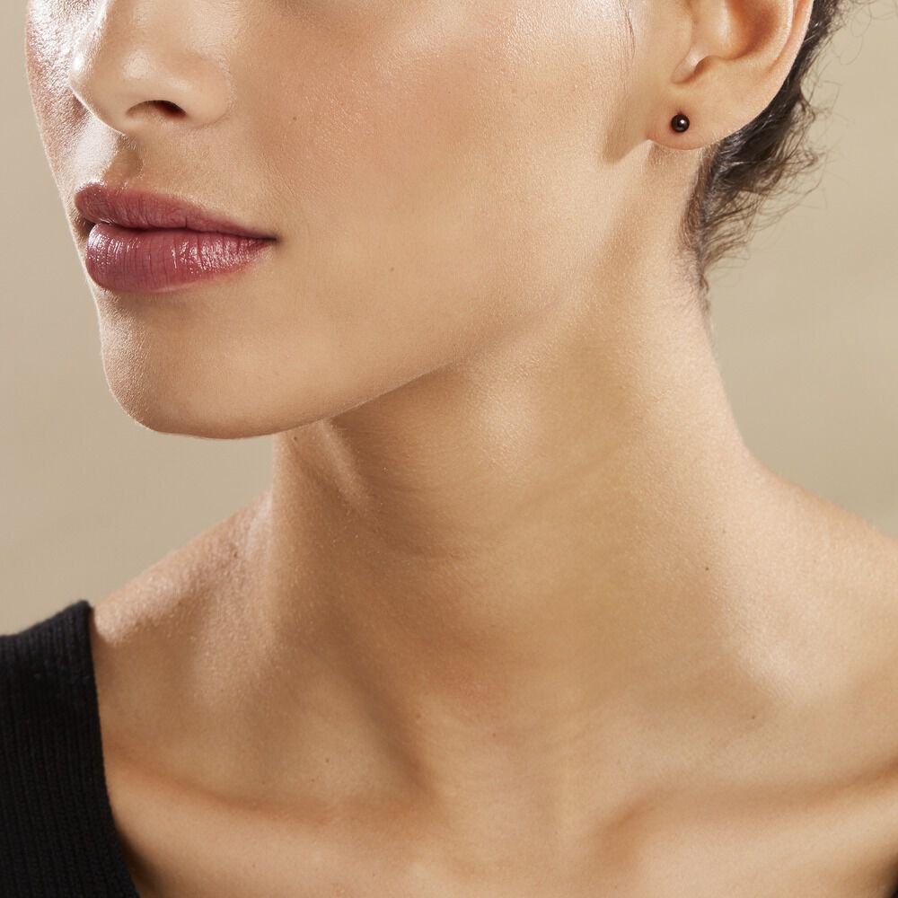 Boucles D'oreilles Puces Micaelle Teintees Or Jaune Perle De Culture - Boucles d'oreilles mariage Femme | Marc Orian