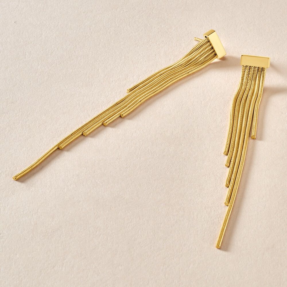 Boucles D'oreilles Pendantes Josephine Acier Doré - Pendantes Femme | Marc Orian